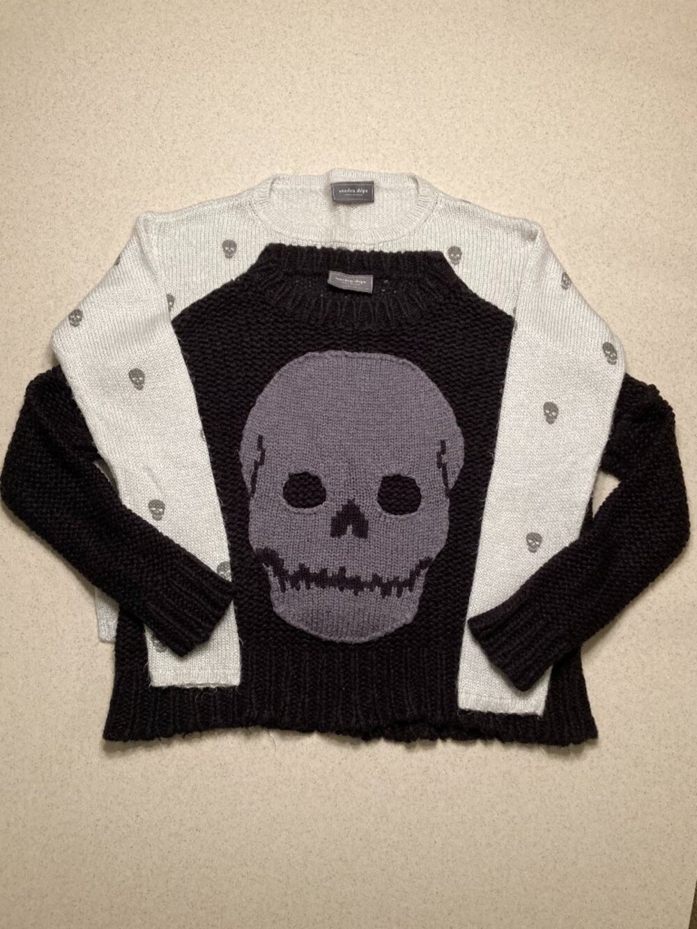 Wooden Ships Sweater Set-2PC. - Skulls -Women- Cream X/S and Black S/M